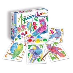 Zestaw do malowania Aquarellum Junior - Papugi, SentoSphere - Zabawki kreatywne - miniaturka - grafika 1