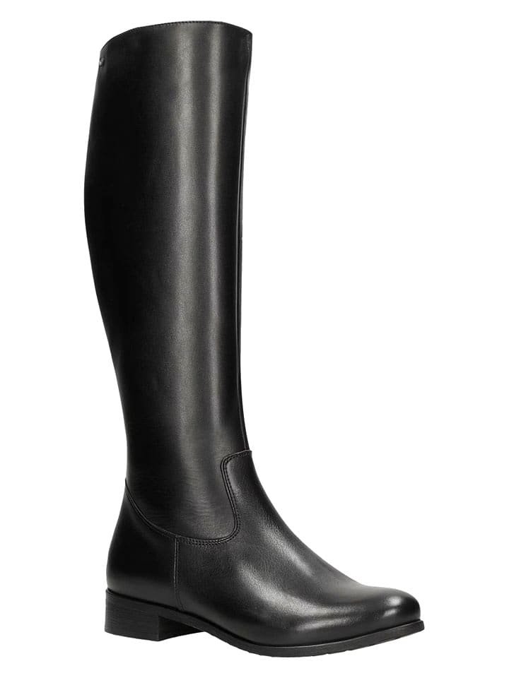 Wojas Skórzane kozaki w kolorze czarnym