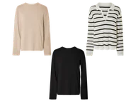 Swetry damskie - esmara® Sweter damski z cienkiej dzianiny - miniaturka - grafika 1