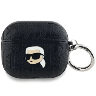 Etui Karl Lagerfeld Monogram Karl Head na AirPods 3 - czarne - Akcesoria do słuchawek - miniaturka - grafika 1