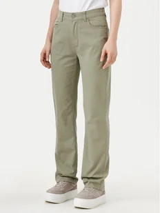 Calvin Klein Jeans Spodnie materiałowe J20J224852 Zielony Straight Fit - Spodnie sportowe damskie - miniaturka - grafika 1