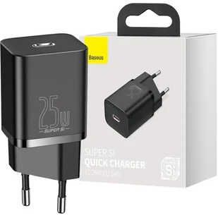 Baseus Super Si 1C szybka ładowarka USB Typ C 25W Power Delivery Quick Charge czarny (CCSP020101) CCSP020101 - Ładowarki do telefonów - miniaturka - grafika 1