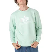 Bluzy męskie - Alpha Industries Bluza Basic 17830243 - zielona - miniaturka - grafika 1