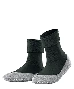 FALKE Damskie skarpety Cosyshoe wzmocnione wełniane skarpety bez wzoru, oddychające, nadruk z wypustkami, antypoślizgowe na podeszwie, 1 para skarpet do kapci, zielone (Pine Grove 7337), 37-38 - Skarpetki dla dzieci - miniaturka - grafika 1
