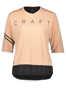 Craft Koszulka kolarska "Core Offroad" w kolorze beżowo-czarnym - Koszulki sportowe damskie - miniaturka - grafika 1