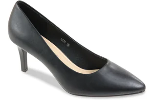 Półbuty damskie Sergio Leone 1336 czarny pu - Czółenka - miniaturka - grafika 1