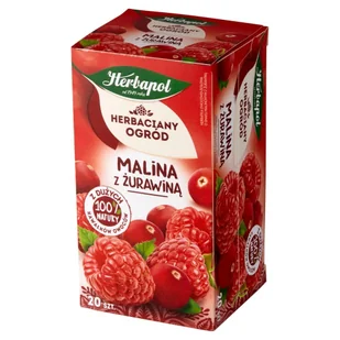 Herbata HERBAPOL owocowo-ziołowa (20 tb) Malina z Żurawiną HERBACIANY OGRÓD - Herbata - miniaturka - grafika 1
