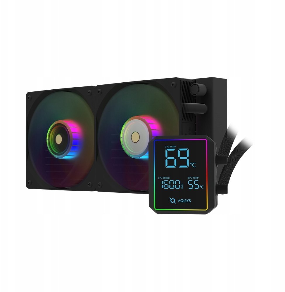 Chłodzenie wodne AQIRYS AQIRYS Chłodzenie do procesora AiO AURORA 240 black AQI-GA-CC-8
