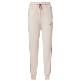 Damskie Spodnie REEBOK PIPING PACK JOGGER HA5728 – Beżowy - Spodnie sportowe damskie - miniaturka - grafika 1