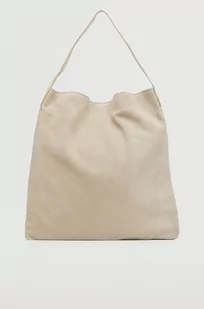 Mango torebka zamszowa Jane kolor biały - Torebki damskie - miniaturka - grafika 1