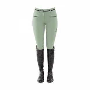 Spooks Bryczesy damskie z pełnym silikonowym lejem SARINA SS21 - dusty green - Bryczesy - miniaturka - grafika 1