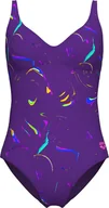 Stroje kąpielowe - Damski Strój Kąpielowy Women's Arena Abyss Swimsuit U Back dress blues rozmiar 40 - miniaturka - grafika 1