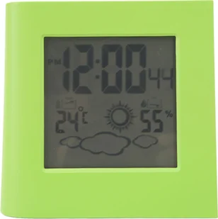 Solarbatterie Dual Energy Wecker Wettervorhersage Temperaturfeuchtigkeit grün - Stacje pogodowe - miniaturka - grafika 1