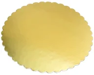Dodatki do ciast w proszku - Podkład pod tort 34 cm gruby złoty fala 2000g podkładka pod tort ciasto - miniaturka - grafika 1