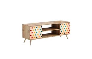 Szafka RTV w tylu skandynawskim boho kolorowa - Szafki RTV - miniaturka - grafika 1