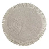 Obrusy i serwetki - Podkładka fi 38 Dekoracyjna Okrągła Boho1 Szary - miniaturka - grafika 1