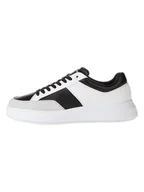 Trampki męskie - Calvin Klein Skórzane sneakersy w kolorze biało-czarnym - miniaturka - grafika 1