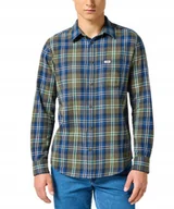 Koszule męskie - Koszula Wrangler 1 PKT SHIRT 112357239 Green Blue M - miniaturka - grafika 1