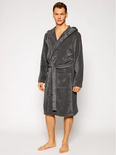 Szlafroki męskie - Tommy Hilfiger Szlafrok Icon Hooded Bathrobe 2S87905573 Szary - grafika 1