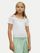 Bluzki dla dziewczynek - Mayoral Top 6003 Écru Regular Fit - miniaturka - grafika 1