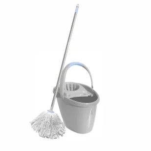 York ZESTAW do sprzątania BACTERIA STOP wiadro z wyciskaczem 12L + mop sznurkowy z mikrofibry + kij wzmocniony 120 cm oficjalny sklep internetowy YOR - Miotły, szufle, mopy - miniaturka - grafika 1