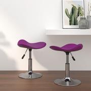 Krzesła - vidaXL Krzesła stołowe 2 szt. fioletowe chromowana stal i skóra 335077 - miniaturka - grafika 1