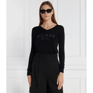 Swetry damskie - GUESS Sweter | Slim Fit - miniaturka - grafika 1