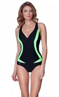 Stroje kąpielowe - Aqua-Speed Kostium pływacki GRETA 40/01 czarno-zielony (44586) - miniaturka - grafika 1