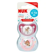 Smoczki uspokajające - Nuk smoczek uspokajający silikonowy 6-18m-cy Disney Bambi 2szt. - miniaturka - grafika 1
