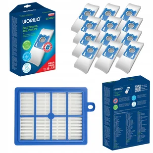 12 X Worki Elmb01 Perfekt Bag + 1 X Filtr Hepa Do Electrolux Philips Beko - Worki do odkurzaczy - miniaturka - grafika 1