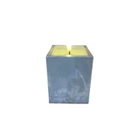 Świece - Świeca LED 8 x 10 cm szary - miniaturka - grafika 1