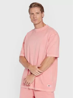 Koszulki sportowe męskie - T-Shirt Classics Natural Dye HI4630 Różowy Oversize - Reebok Classic - grafika 1