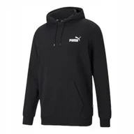 Bluzy męskie - PUMA BLUZA MĘSKA Z KAPTUREM ESS SMALL LOGO HOODIE CZARNA r.L - miniaturka - grafika 1