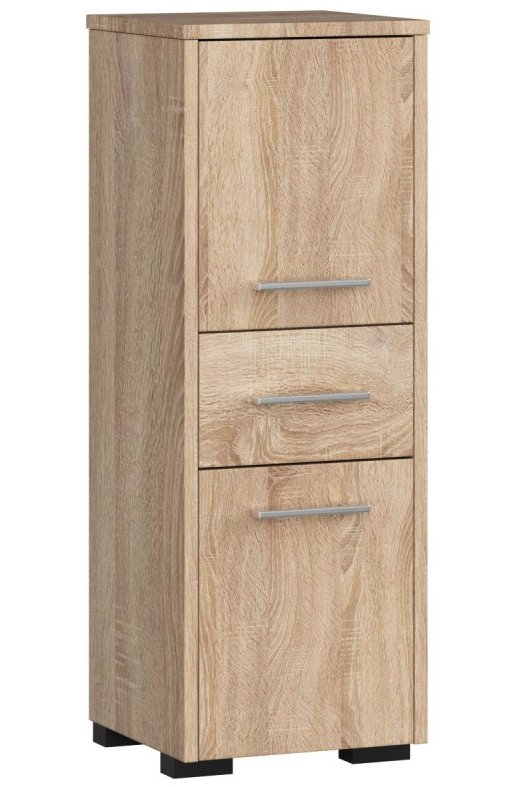 3xEliving KORALIA D2SZ1 wysoka szafka łazienkowa dąb sonoma 85x30x30