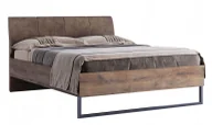 Łóżka - Industrialne łóżko tapicerowane ekoskórą B6-S50 - miniaturka - grafika 1