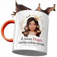 Kubki - Kubek Pomarańczowy Dla Magdy Koleżanki na Prezent z Nadrukiem ze Zdjęciem+ Opakowanie na prezent (wzór 01) - miniaturka - grafika 1
