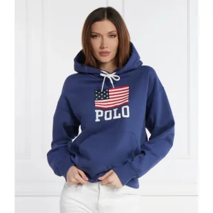 POLO RALPH LAUREN Bluza FLG HD | Regular Fit - Bluzy damskie - miniaturka - grafika 1