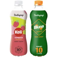 Syropy i koncentraty owocowe - 2x SYROP SODAPOP KELI MALINA + POMARAŃCZA KONCENTRAT DO SATURATORA 500ml - miniaturka - grafika 1