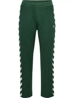 Spodnie sportowe męskie - Hummel Spodnie dresowe w kolorze zielonym - grafika 1