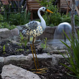 Lampa solarna LED Heron jako figurka czapli - Lampy ogrodowe - miniaturka - grafika 4