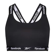 Bluzy damskie - Reebok Damska bluza Crop Top Dollie czarna koszulka, Czarny, XS - miniaturka - grafika 1