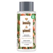 Odżywki do włosów - Shea Love Beauty and Planet Love Beauty and Planet Happy And Hydrated odżywka do włosów suchych Butter & Sandalwood Oil 400ml - miniaturka - grafika 1