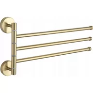 Wieszaki łazienkowe - Mexen potrójny obrotowy wieszak na ręcznik złoty - 7039243-50 - miniaturka - grafika 1