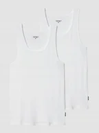 Koszulki męskie - TANKTOP Zestaw 2 SZTUKI T-Shirt BEZRĘKAWNIK MĘSKI BIAŁY Carhartt WIP XXL - miniaturka - grafika 1