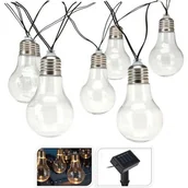 Lampy ogrodowe - Girlanda ogrodowa PARTY, solarna, 10 lampek w kształcie żarówki - miniaturka - grafika 1