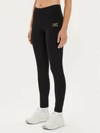Spodnie damskie - EA7 Emporio Armani Legginsy 8NTP63 TJ01Z 0210 Czarny Slim Fit - miniaturka - grafika 1