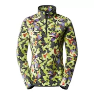Bluzy damskie - Damska bluza polarowa The North Face 100 Glacier Printed 1/4 Zip astro lime aI blossoms print - L - miniaturka - grafika 1