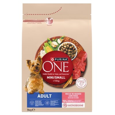 Karma dla psa PURINA ONE Mini Adult Wołowina z ryżem 3 kg