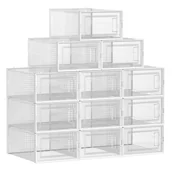 Pokrowce na ubrania - Zestaw 12 przezroczystych pudełek pojemników transparentnych - miniaturka - grafika 1