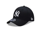 Czapki damskie - New Era New York Yankees Uniseks Czapka Z Daszkiem, Czarny/Biały, Uniwersalny - miniaturka - grafika 1